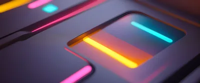 Abstract Neon Glowing Interface Buttons