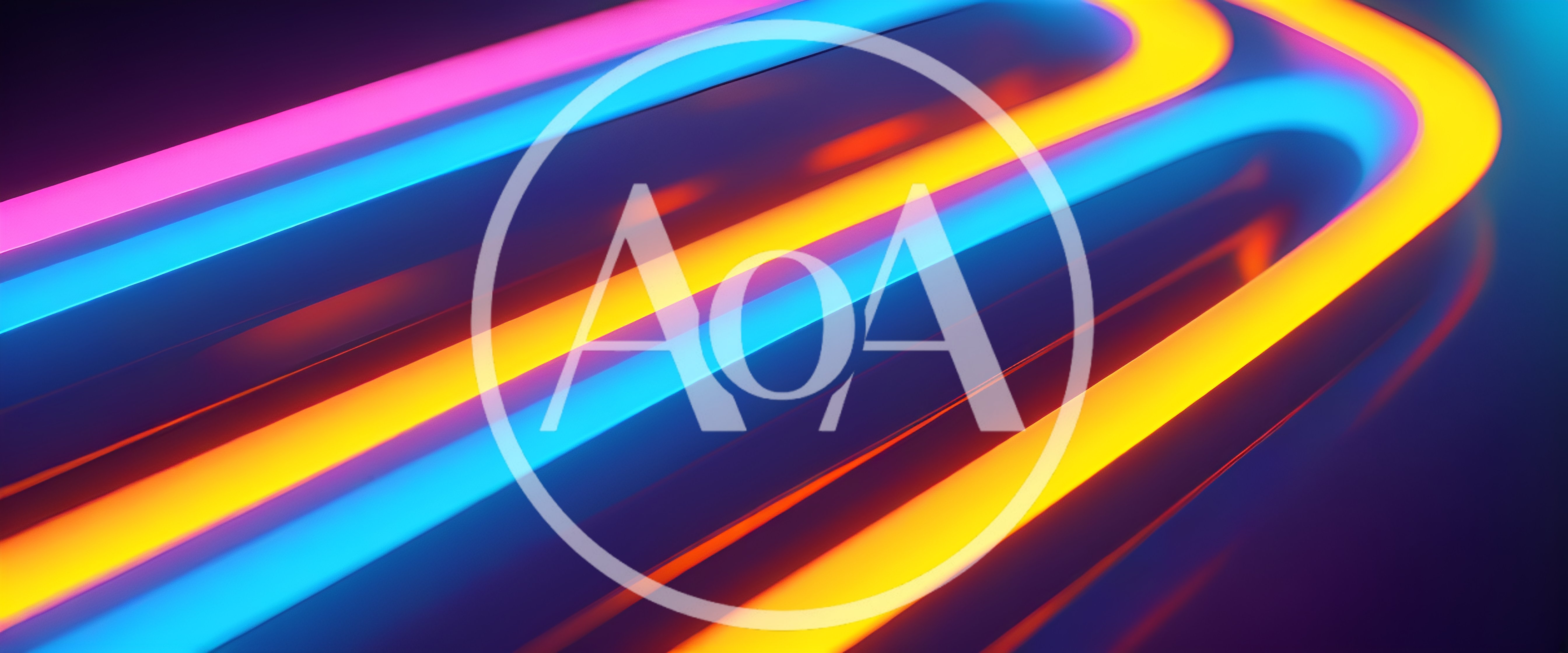 Abstract Neon Light Trails In Motion