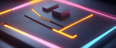Abstract Neon Glowing Circuit Board Technology Background