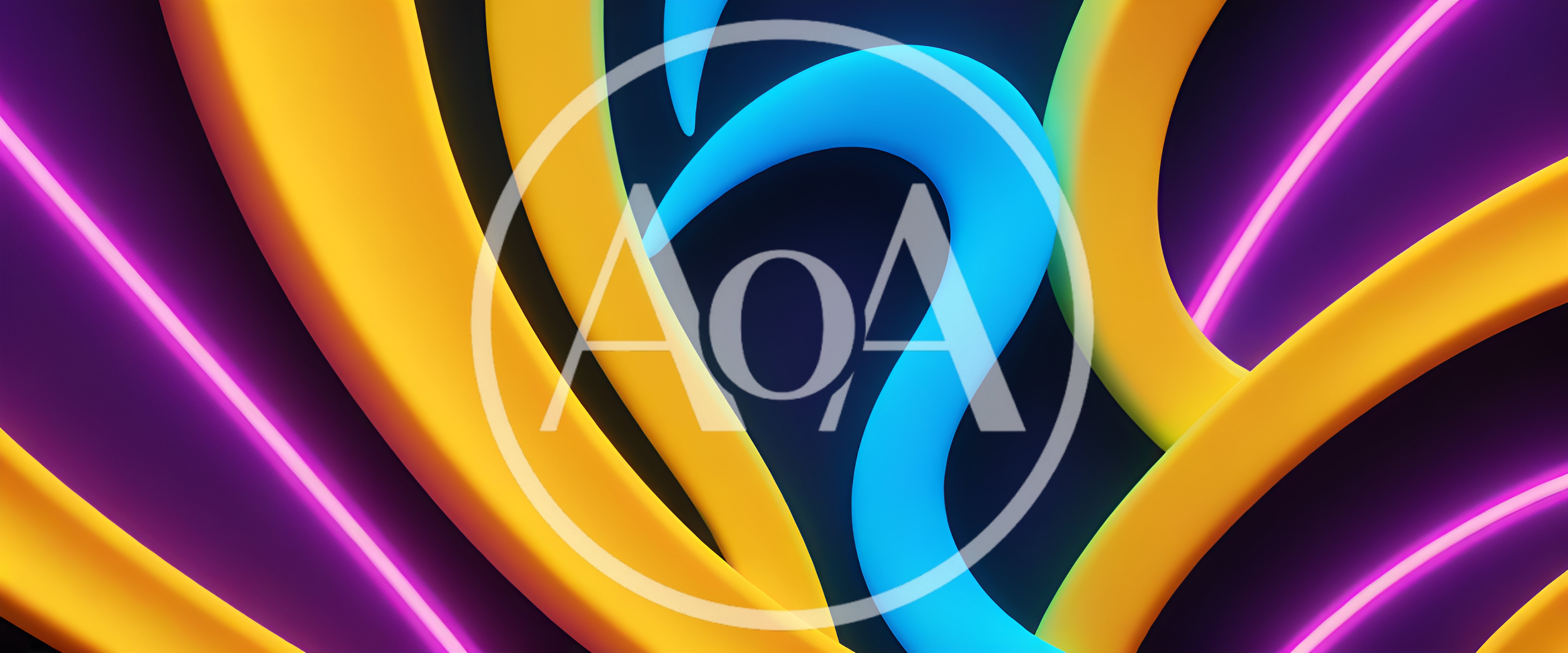 Abstract 3D Background With Glowing Neon Curves