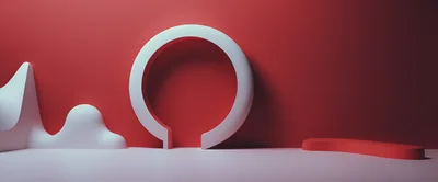 Minimalist Abstract 3D Render With Geometric Shapes