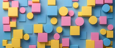 Abstract 3D Geometric Shapes Background