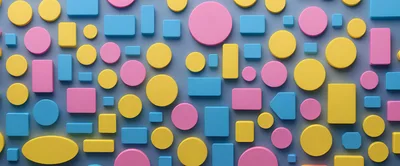 Abstract 3D Background With Colorful Geometric Shapes