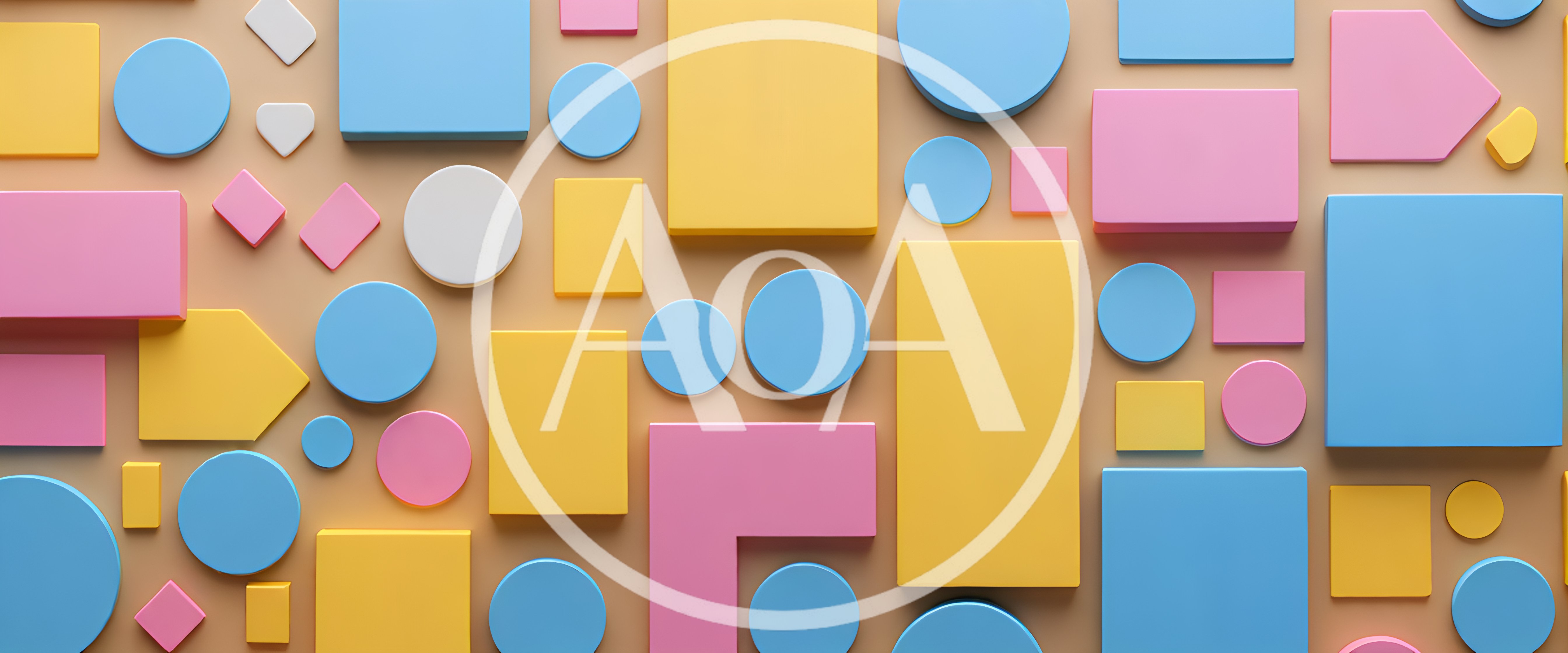 Abstract Geometric Shapes In Pastel Colors