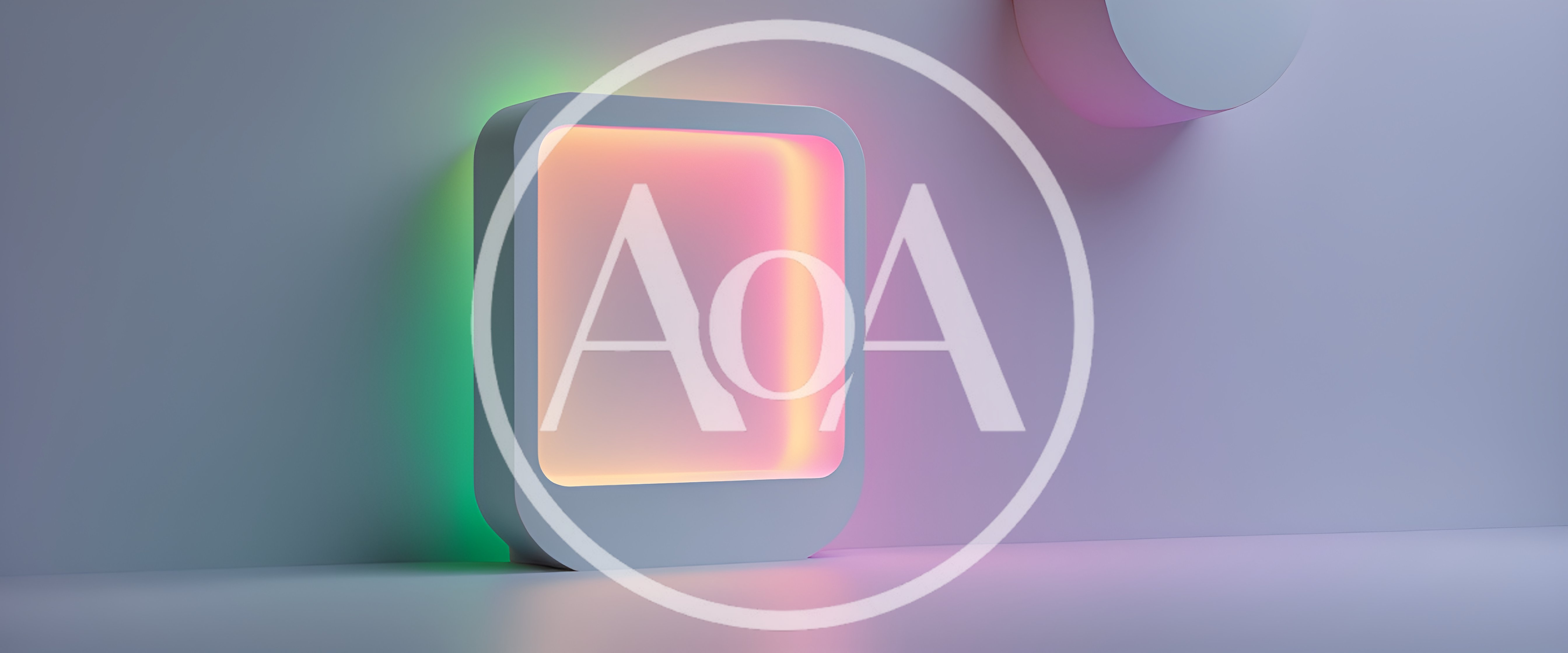 Minimalist Square Light Frame With Neon Gradient Glow