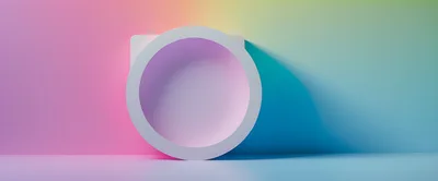 Minimalist 3D Circular Display Platform With Gradient Background