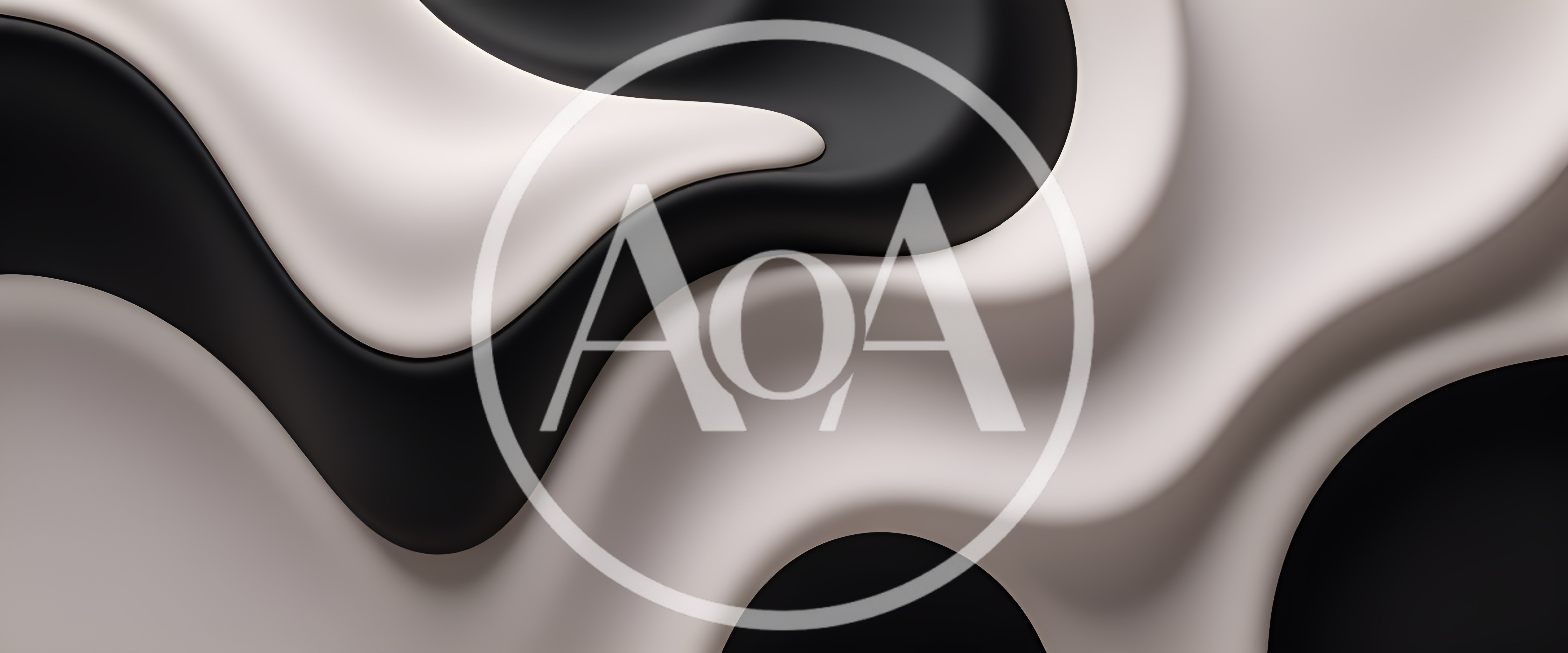 Abstract Liquid Waves In Black And Cream
