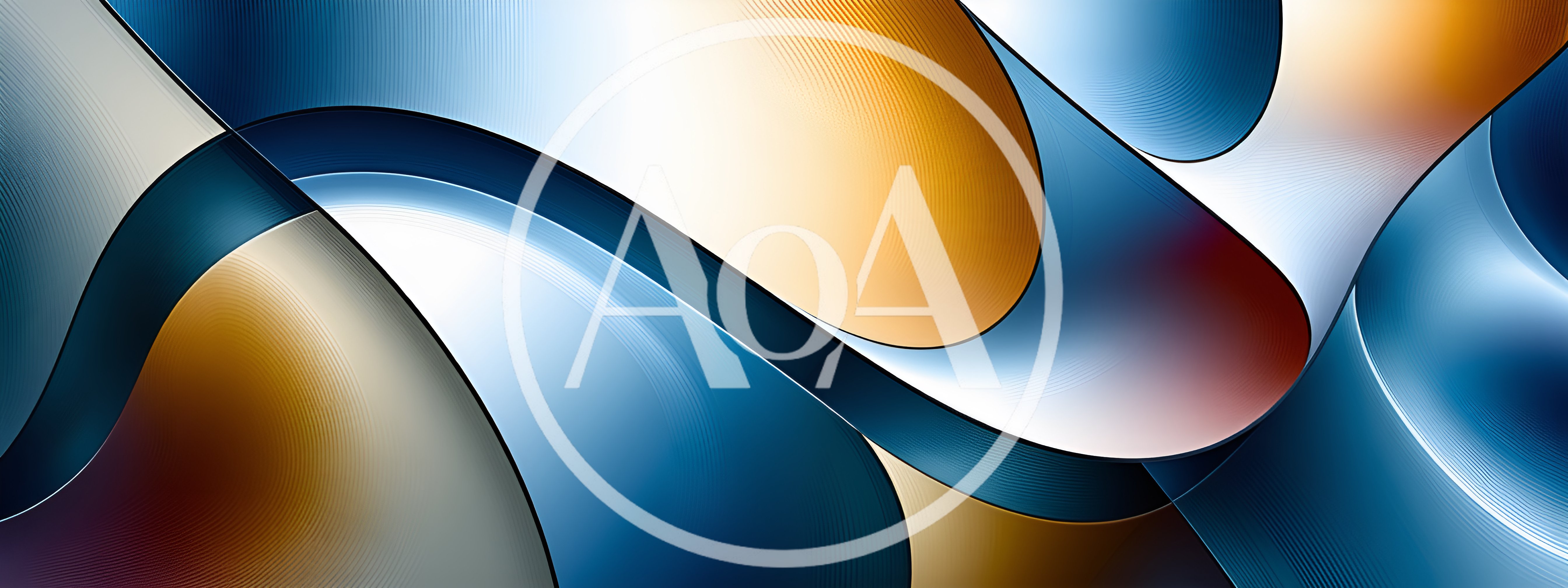 Abstract 3D Background With Flowing Metallic Curves