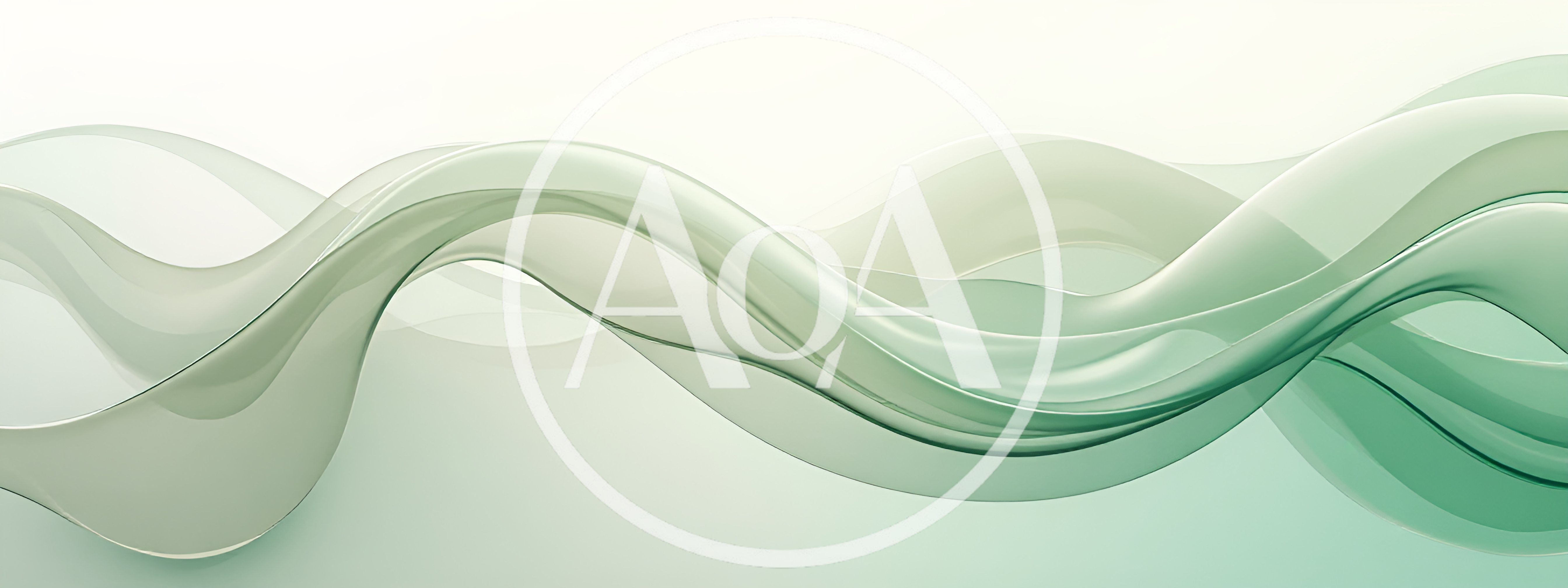 Abstract Green Glass Wave Motion Background