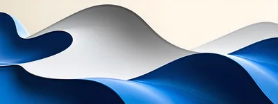 Abstract Blue And White Fluid Wave Background