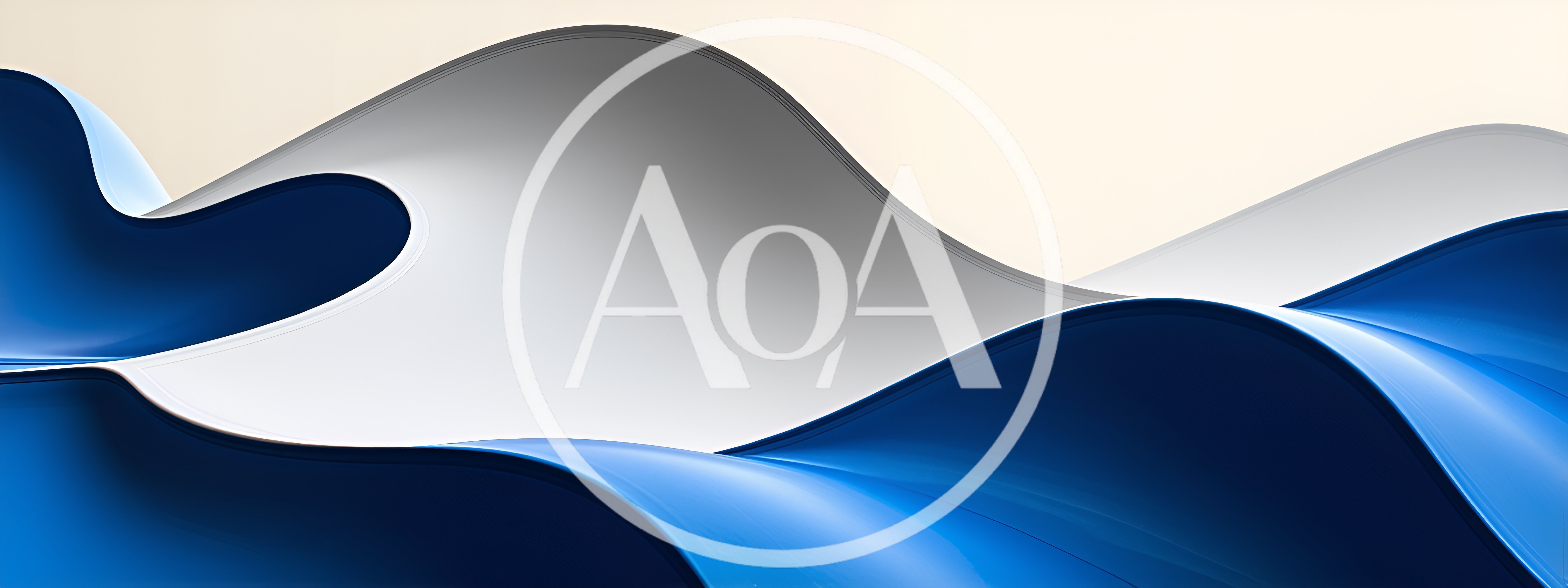 Abstract Blue And White Fluid Wave Background