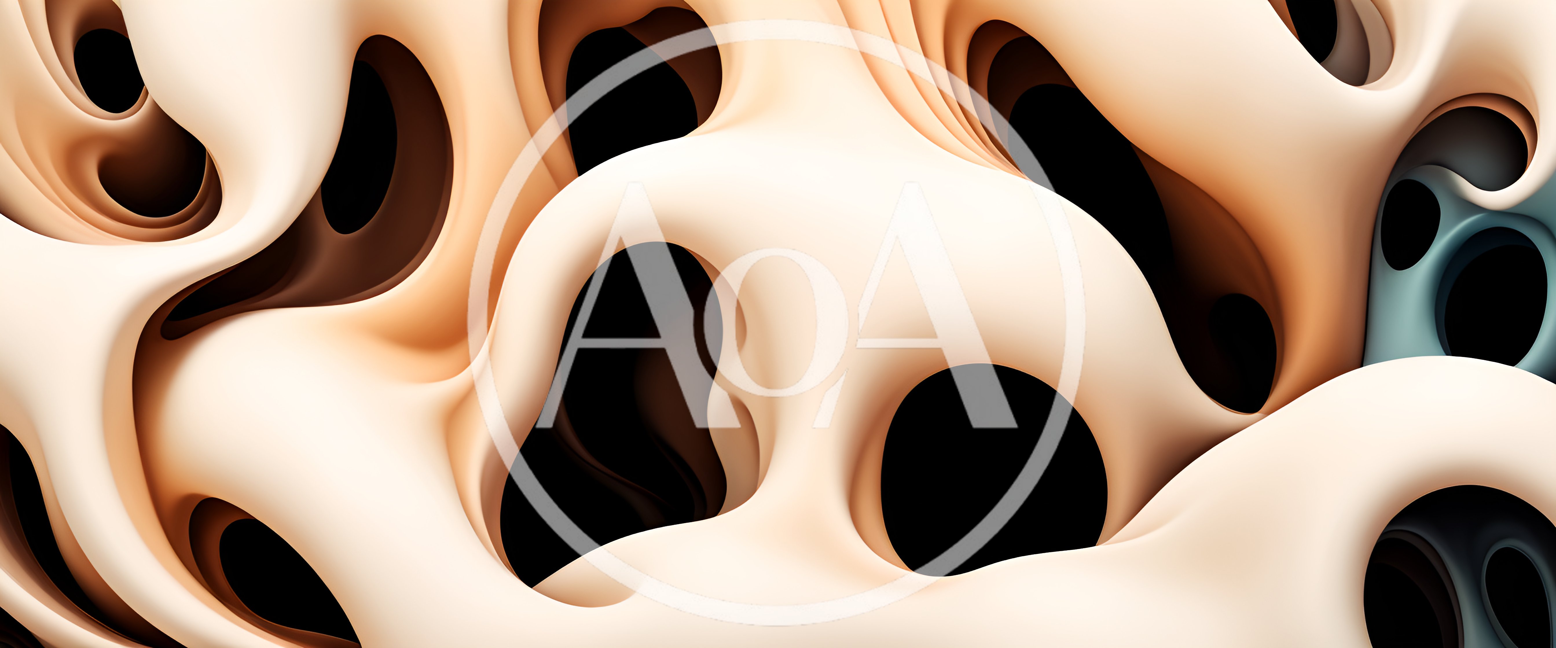 Abstract Organic Fluid Shapes With Smooth Curves