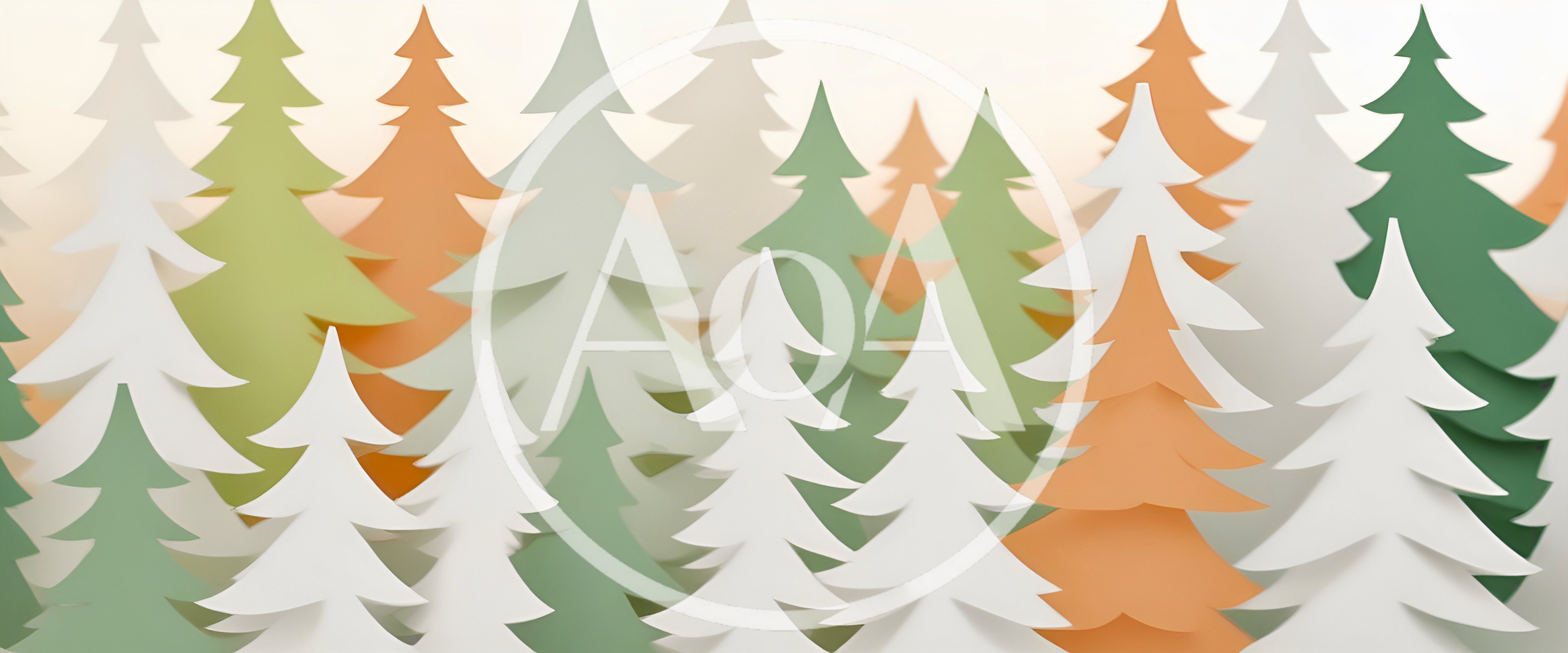 Layered Paper Cutout Christmas Tree Forest