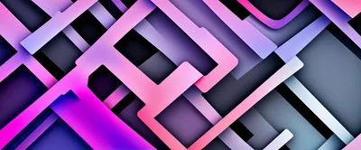 Abstract Geometric Background With Intersecting Neon Rectangles