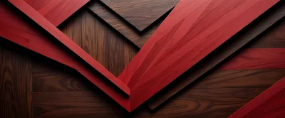 Abstract Geometric Red And Dark Wood Texture Background