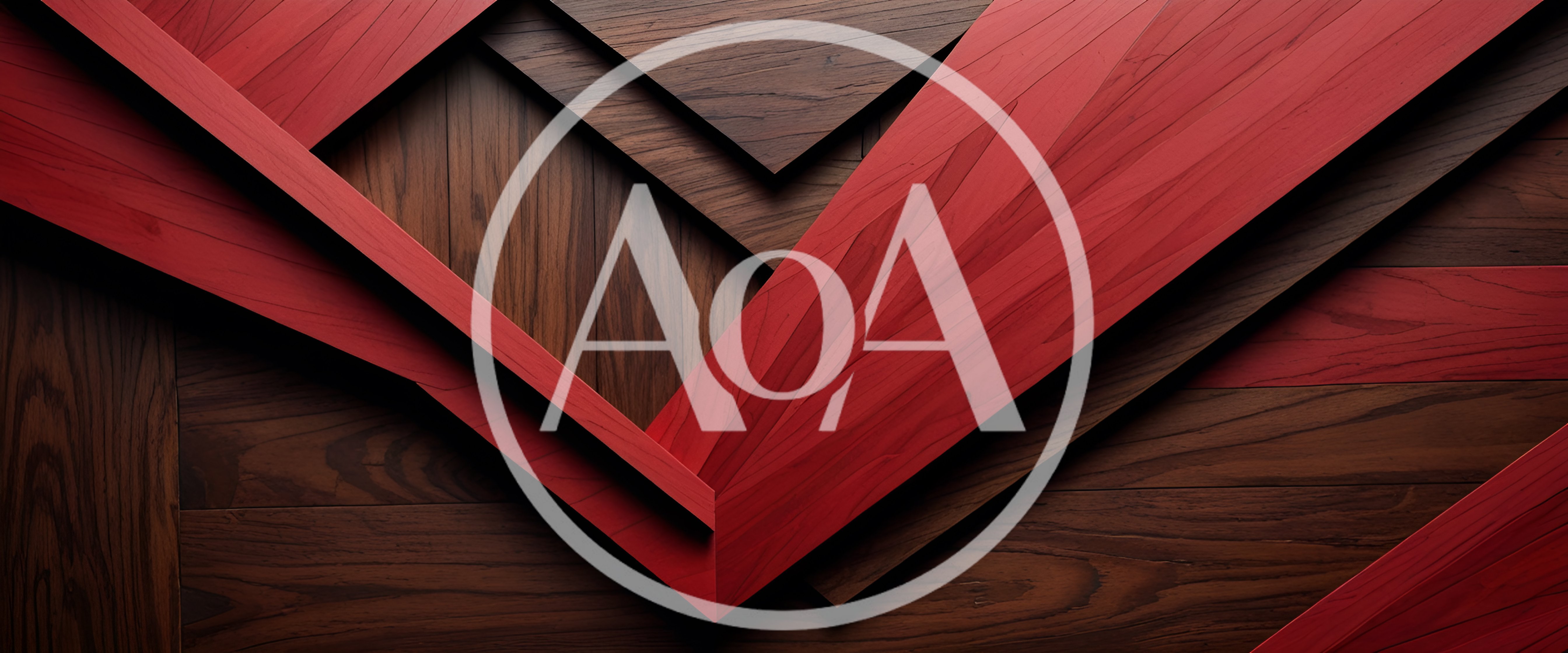 Abstract Geometric Red And Dark Wood Texture Background
