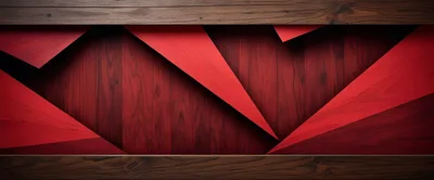 Abstract Red Wood Geometric Background Texture