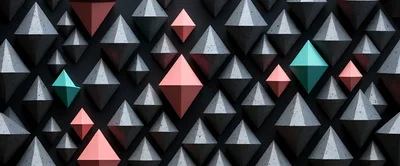 Abstract 3D Geometric Diamond Shapes Pattern