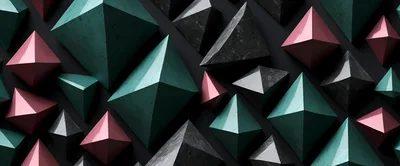 Abstract Geometric Pattern Of Multi Colored Pyramids