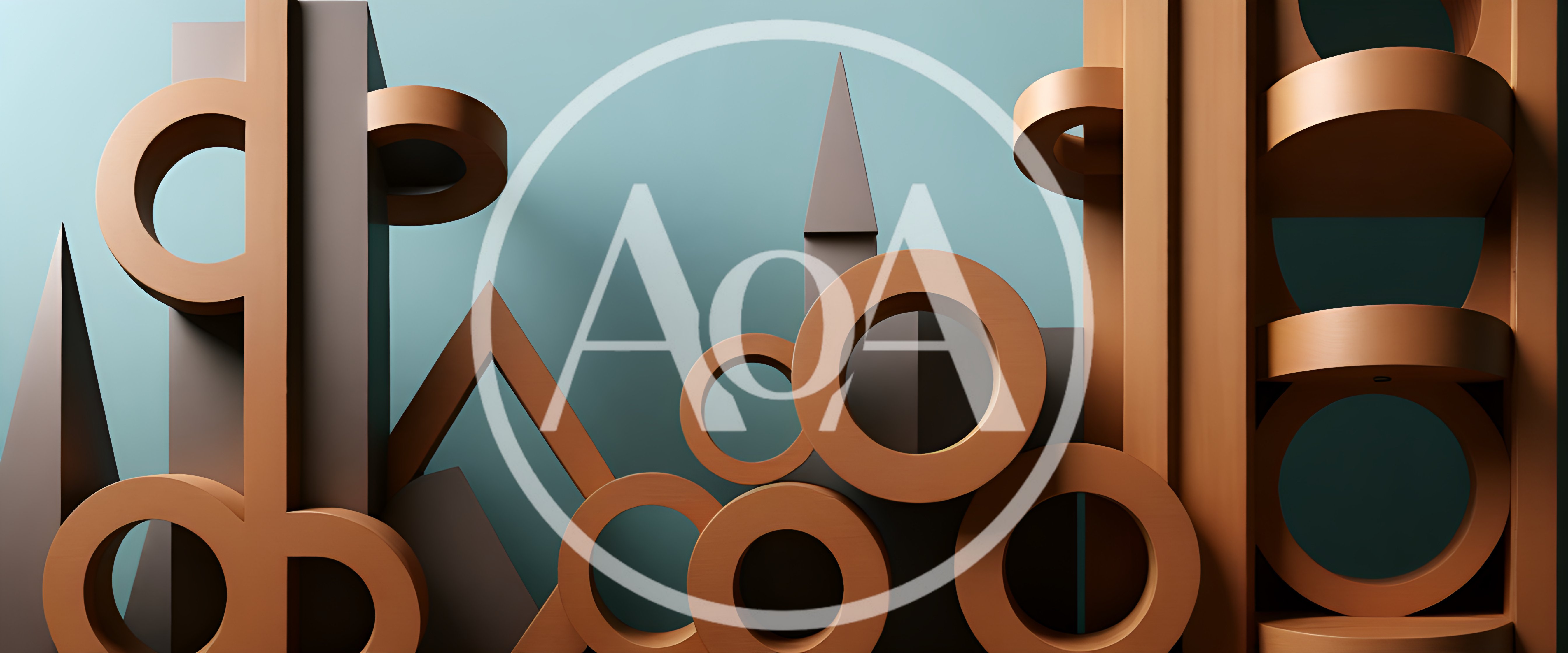 Abstract Geometric Shapes In Warm Tones