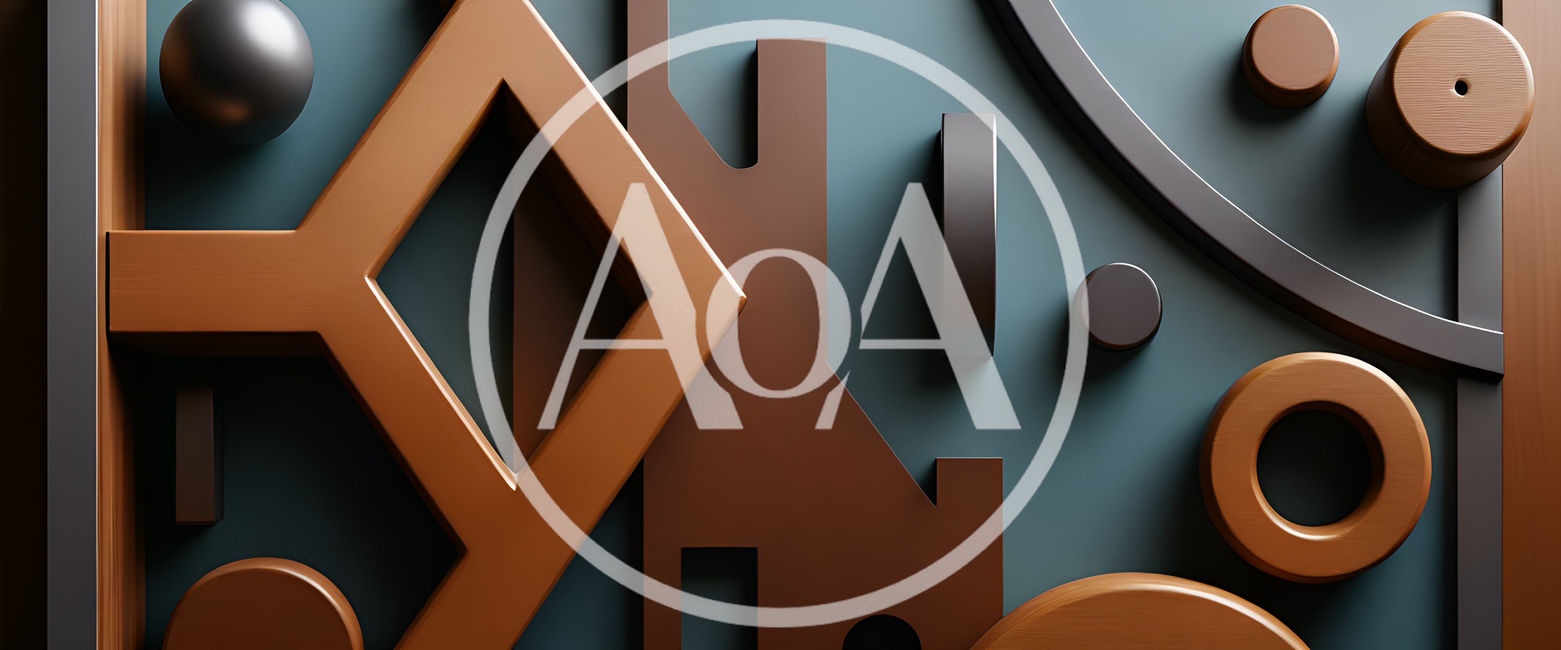 Abstract 3D Geometric Shapes Composition