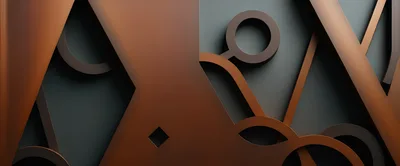 Abstract Geometric Copper And Dark Grey Background