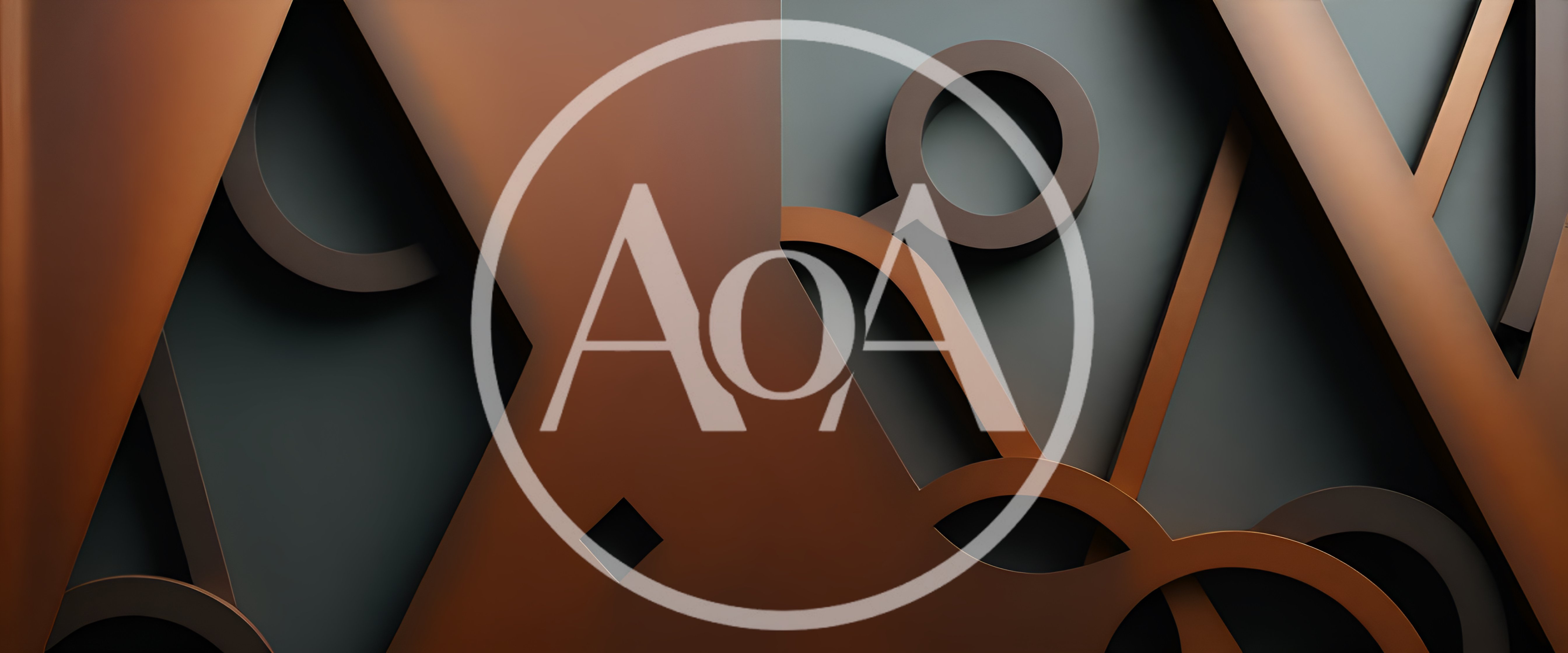 Abstract Geometric Copper And Dark Grey Background