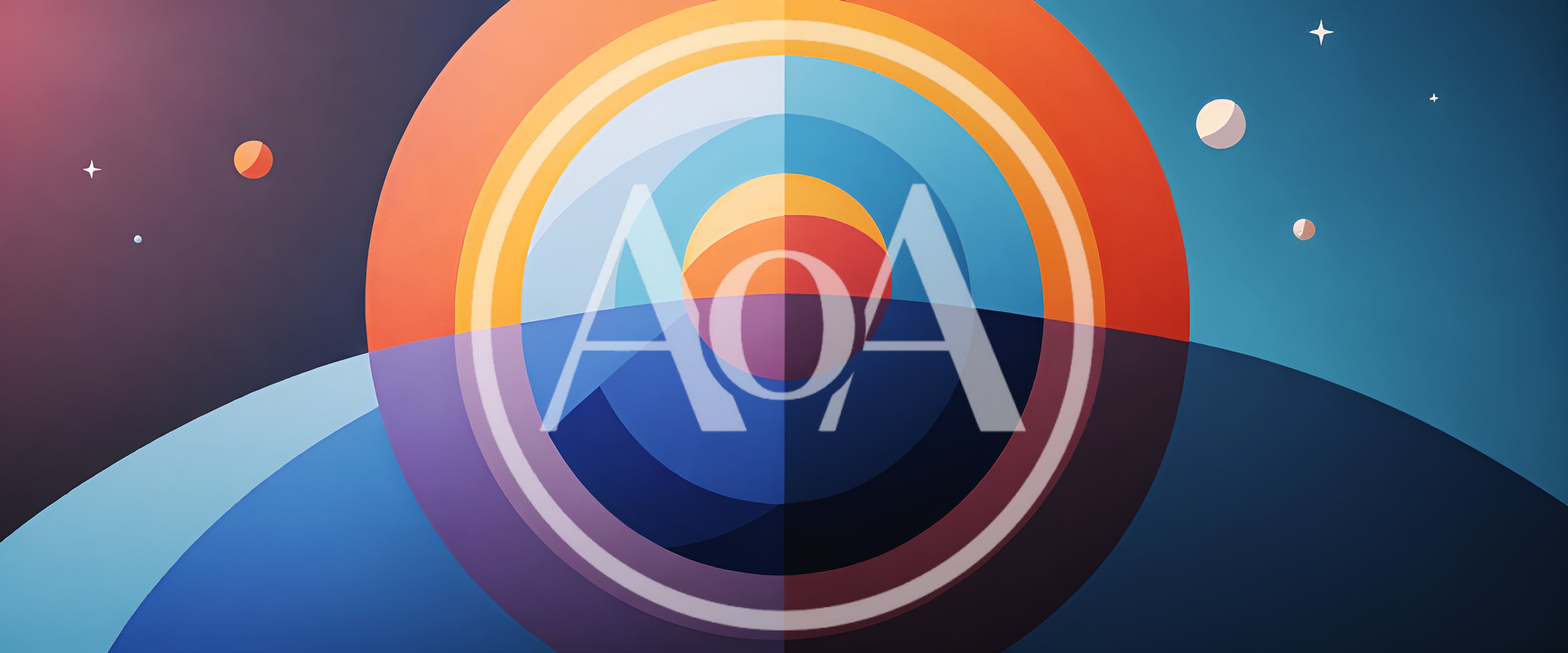 Abstract Geometric Planet Illustration With Concentric Circles