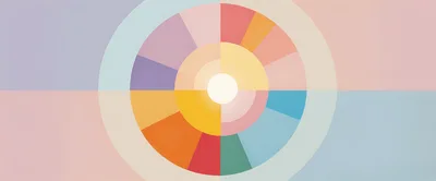 Abstract Geometric Circular Color Wheel Graphic Design