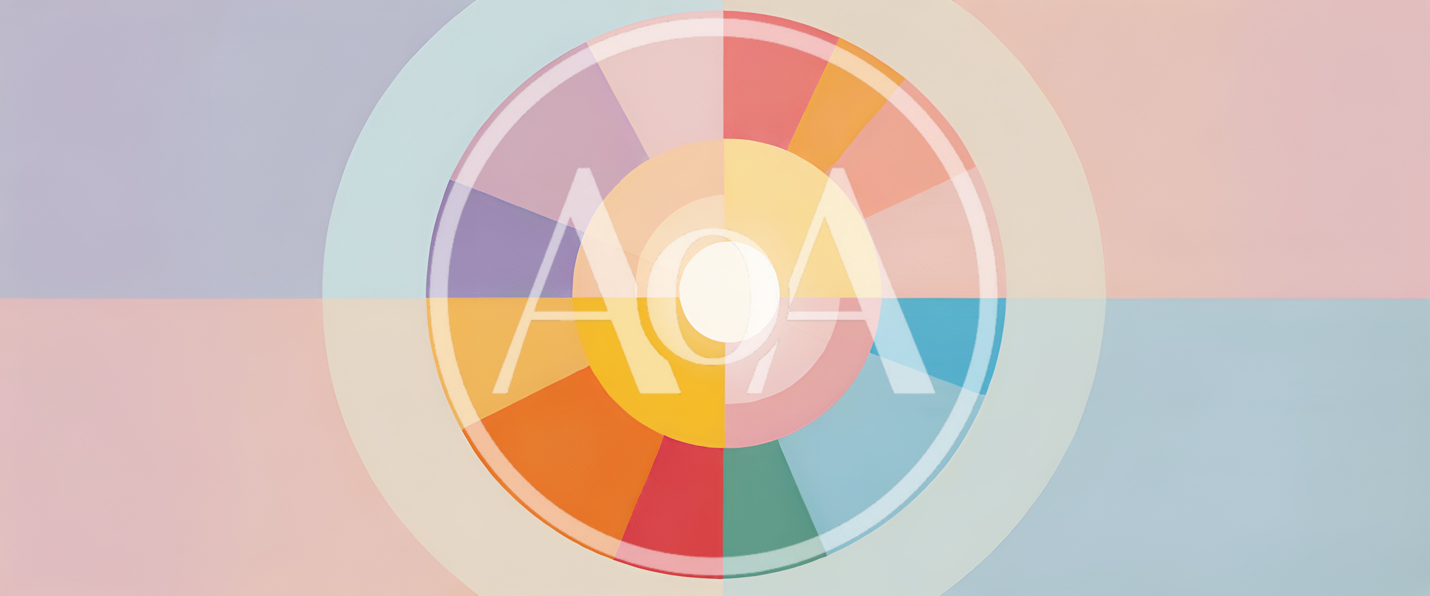 Abstract Geometric Circular Color Wheel Graphic Design