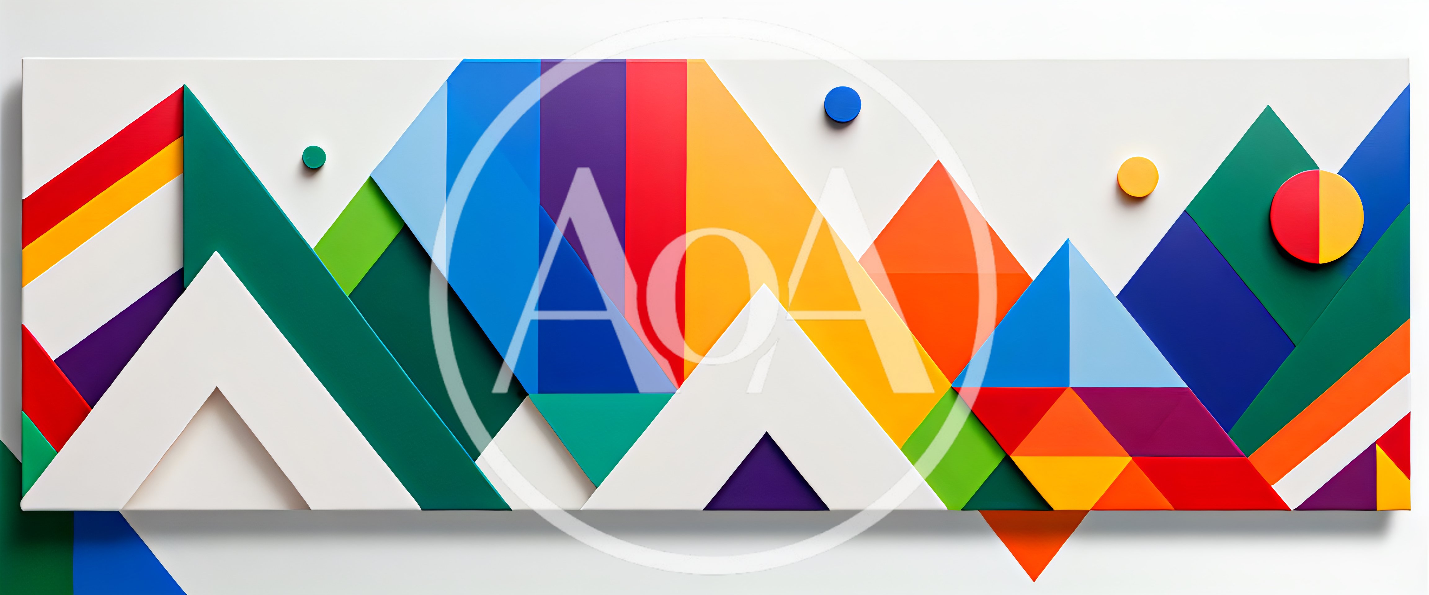 Abstract Geometric Mountain Landscape Wall Art
