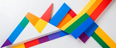 Abstract Geometric Composition With Vibrant Colorful Shapes