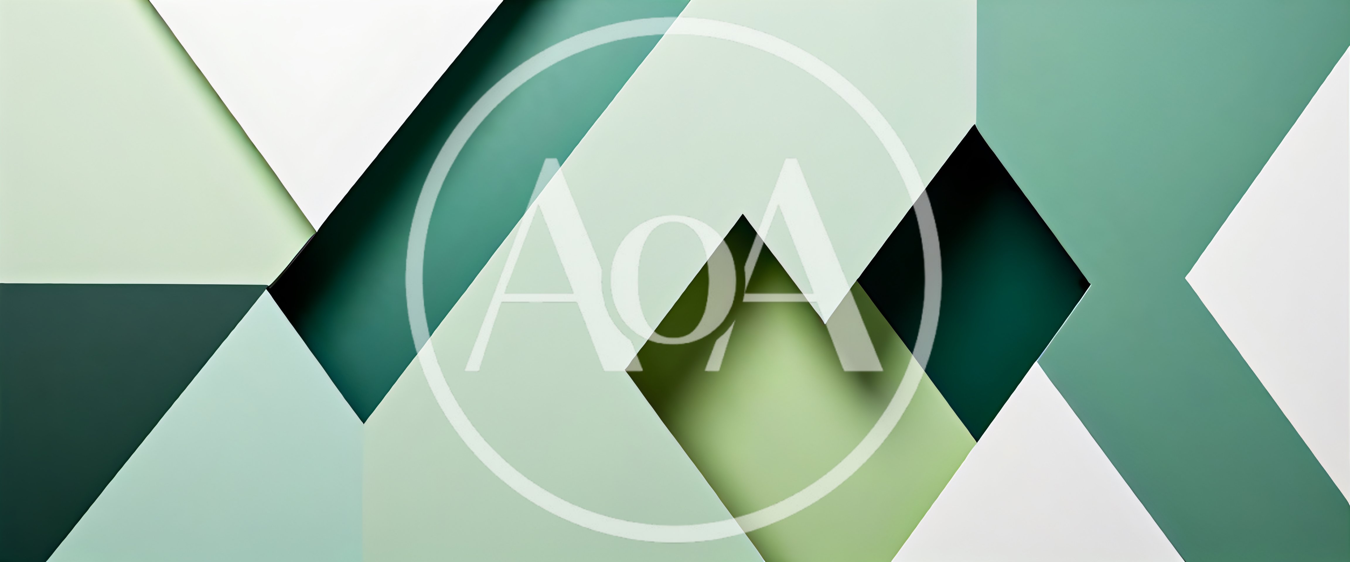 Abstract Geometric Background With Layered Green Shapes