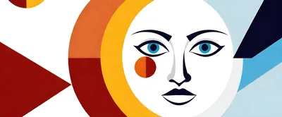 Abstract Geometric Portrait Of A Stylized Human Face