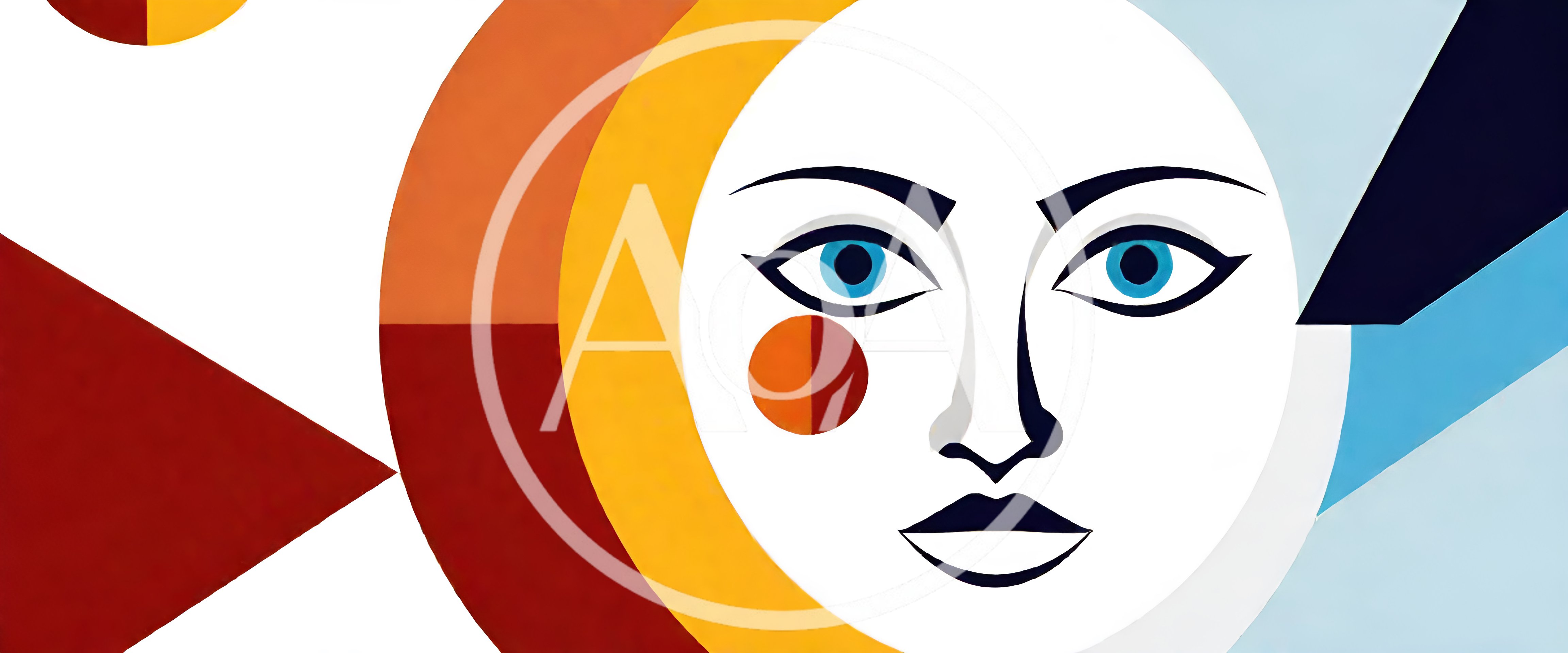 Abstract Geometric Portrait Of A Stylized Human Face