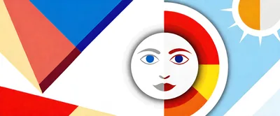 Abstract Graphic Illustration Of A Duality Face