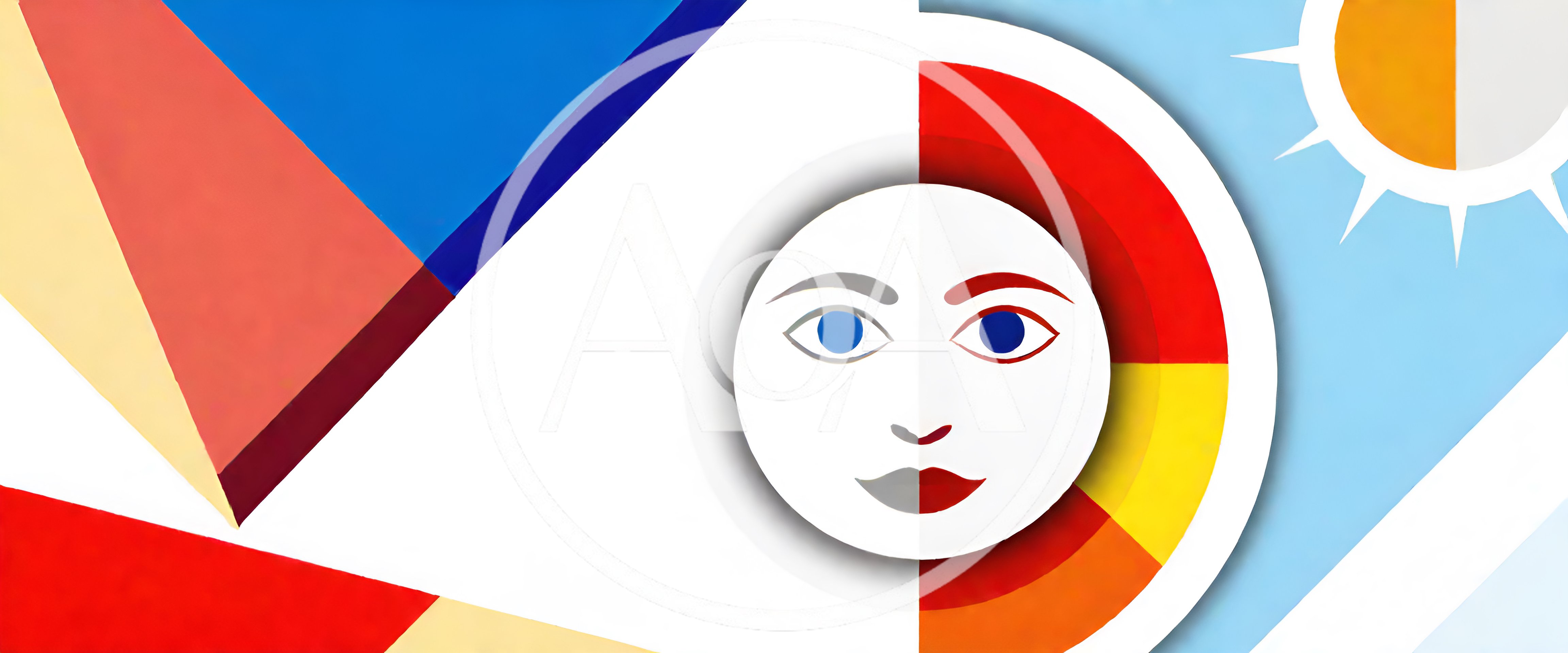 Abstract Graphic Illustration Of A Duality Face
