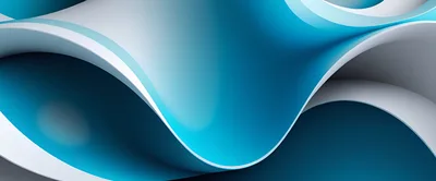 Abstract 3D Wavy Blue And White Background