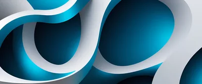 Abstract 3D Background With Flowing White Curves