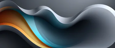 Abstract 3D Wavy Layers With Gradient Colors