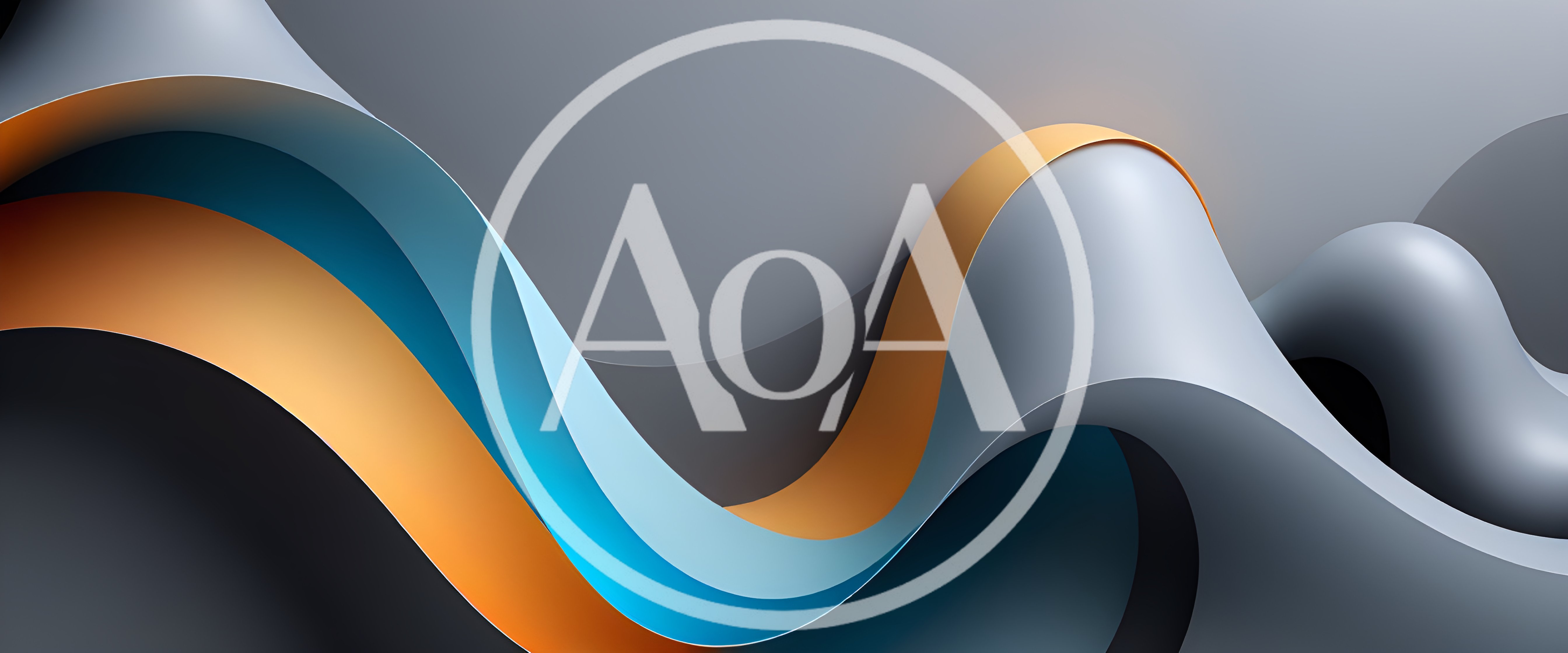Abstract 3D Wavy Layers With Orange And Blue Accents
