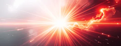 Abstract Cosmic Explosion With Radiant Light Rays