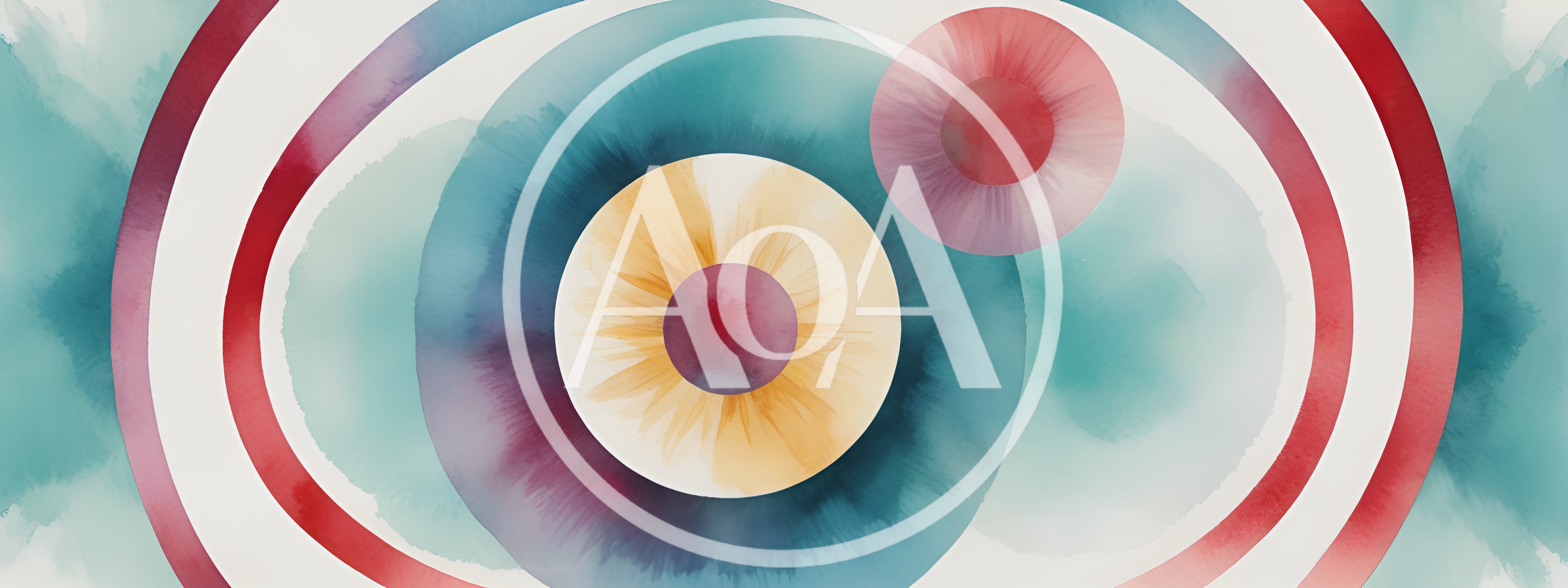 Abstract Watercolor Circles With Vibrant Color Blends