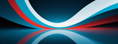 Abstract Curved Neon Light Waves Background