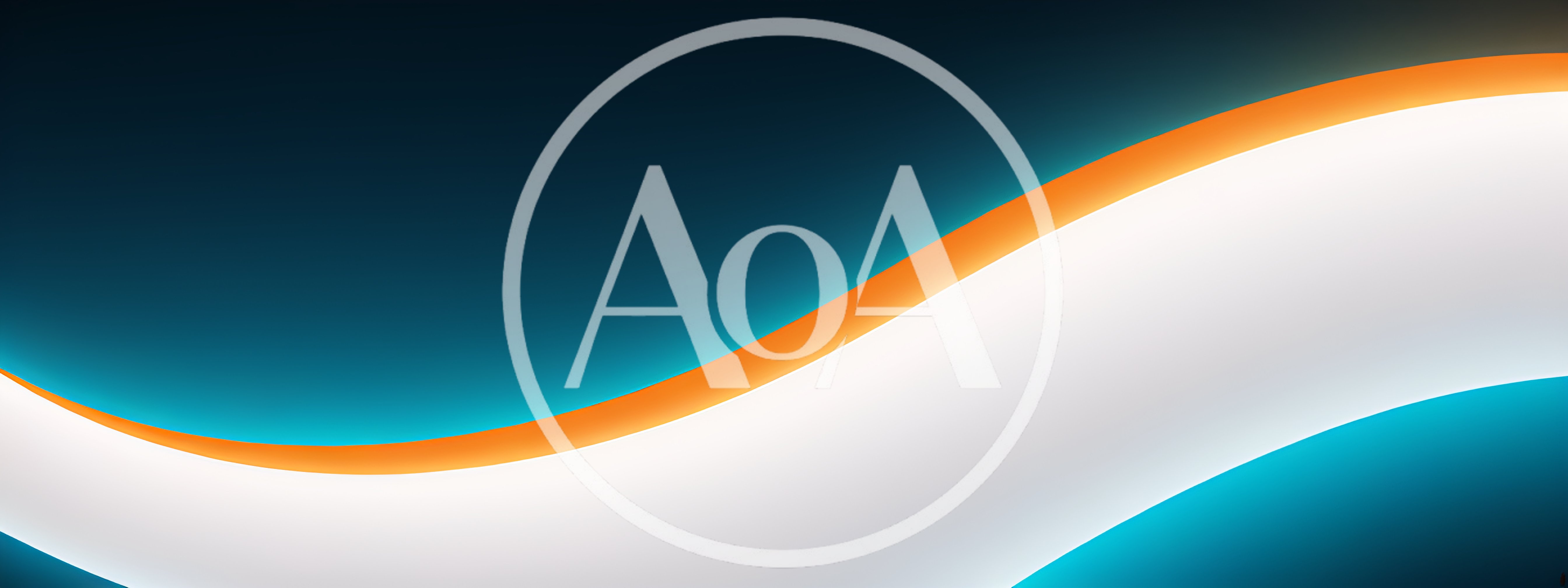 Abstract Wave Background With Orange And Teal Glow