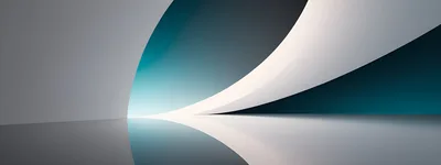 Abstract Architectural Interior With Curved White Walls
