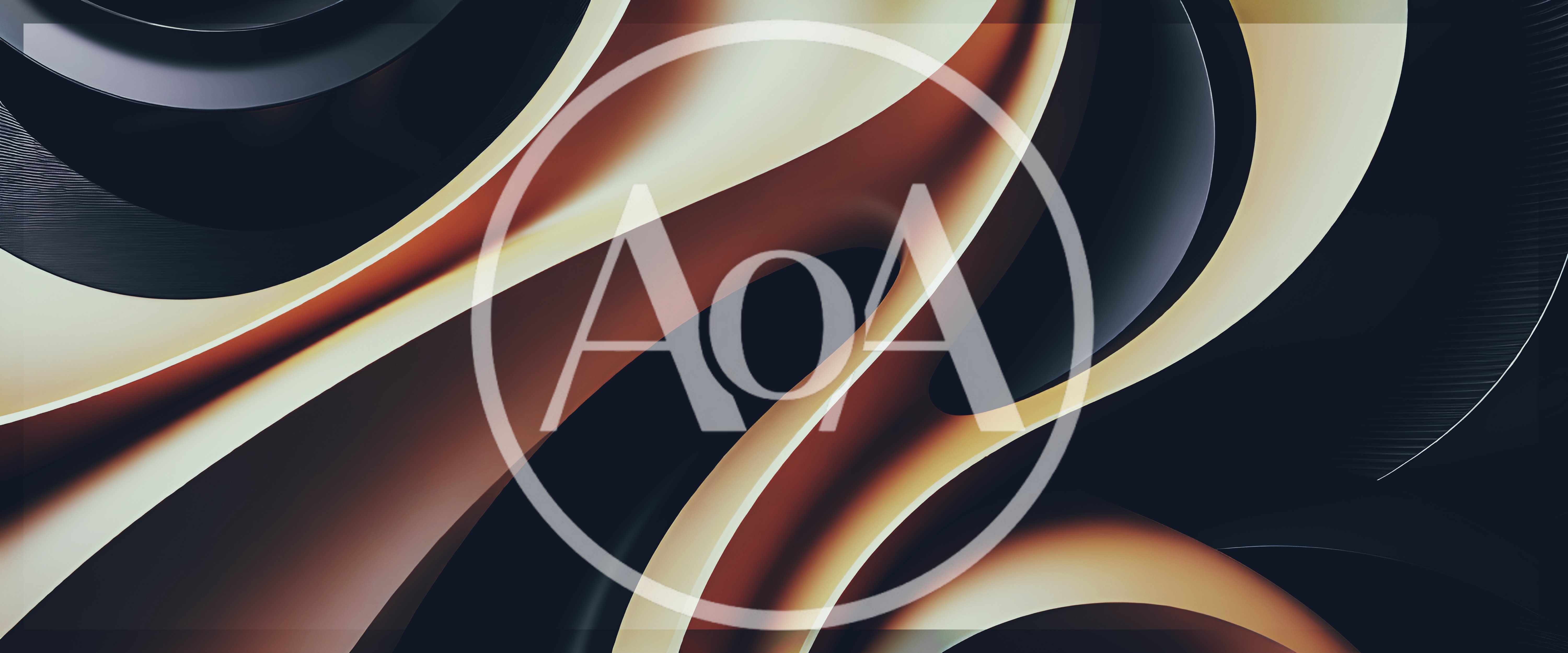 Abstract 3D Fluid Waves With Golden And Dark Tones