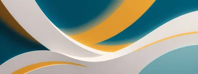 Abstract 3D Background With Flowing White And Yellow Curves