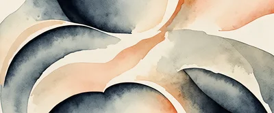 Abstract Watercolor Background With Flowing Organic Shapes