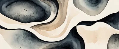 Abstract Watercolor Background With Flowing Organic Shapes